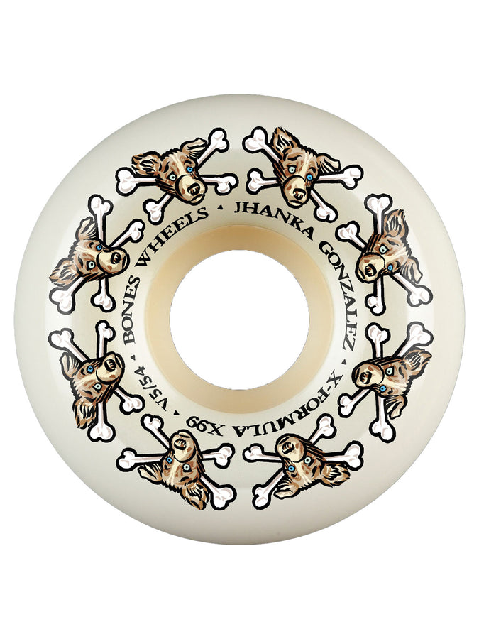 Bones X-Formula V5 Sidecut Jhanka Vato Dog Skateboard Wheels | NATURAL