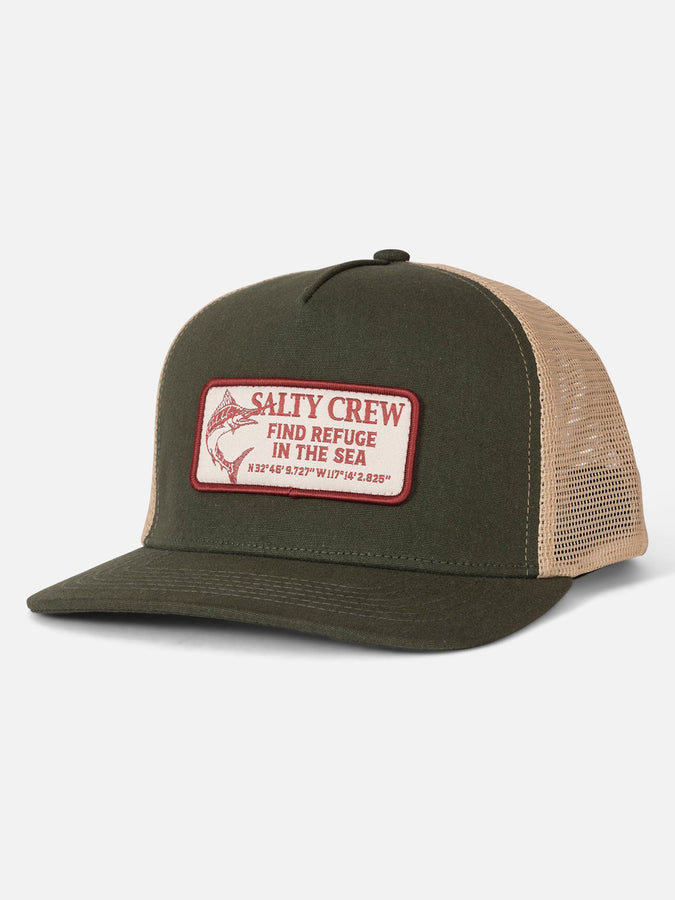 Salty Crew Coordinates Trucker Hat | DEEP GREEN