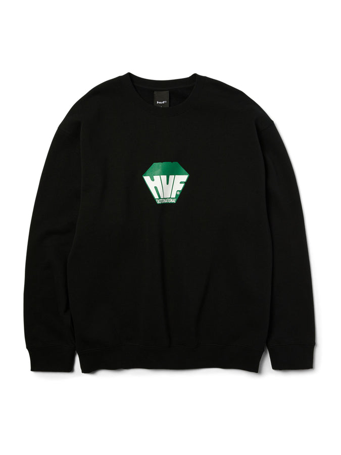 Huf Big Block Crewneck Sweatshirt Spring 2026 | BLACK