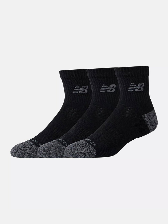 New Balance Active Quarter 3 Packs Socks | BLACK