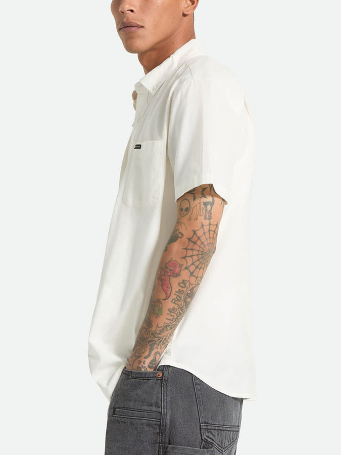 Brixton Sanford Oxford Short Sleeve Buttondown Shirt Spring 2026 | OFF WHITE