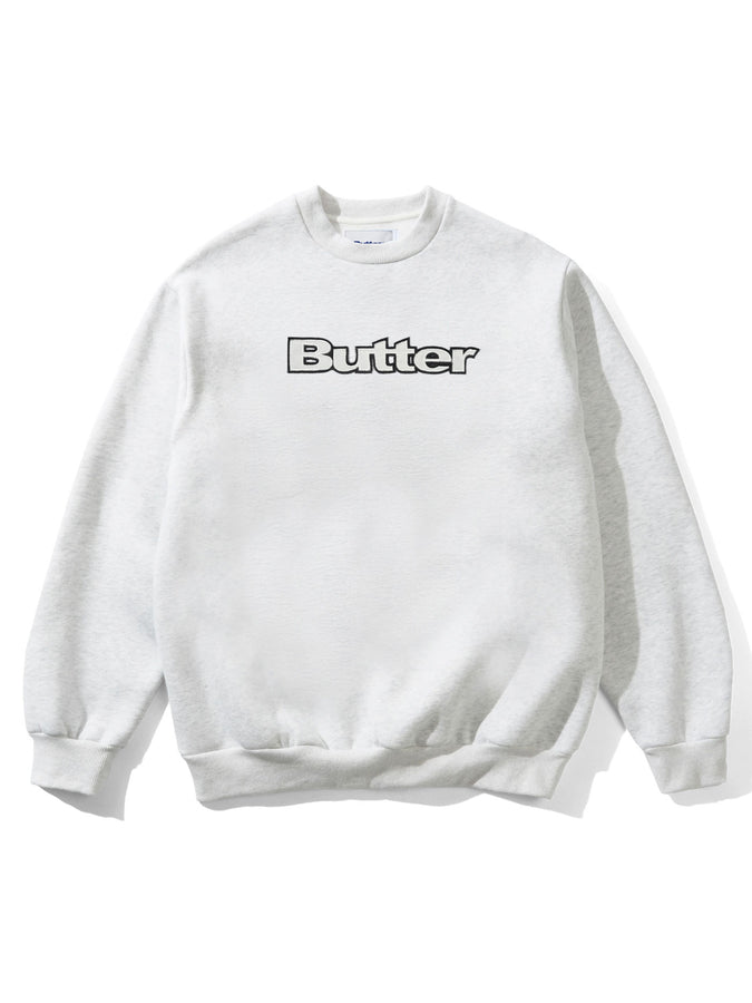 Butter Goods Satin Logo Applique Crewneck Sweatshirt Fall 2026 | ASH