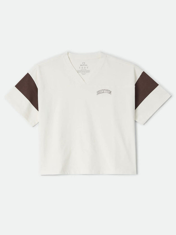 Brixton Boxy Cropped Football T-Shirt Fall 2026 | OFF WHITE