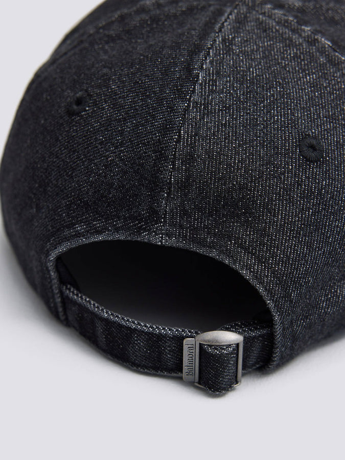 Balmoral Melrose Washed Denim Strapback Hat | BLACK DENIM