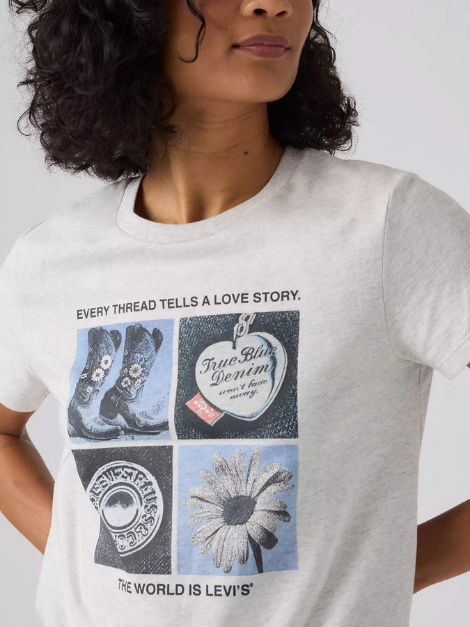 Levis The Perfect Tee Archival Grid Pt Orbit Heather Gray T-Shirt Fall 2026 | ORBIT HEATHER GRAY (3572)