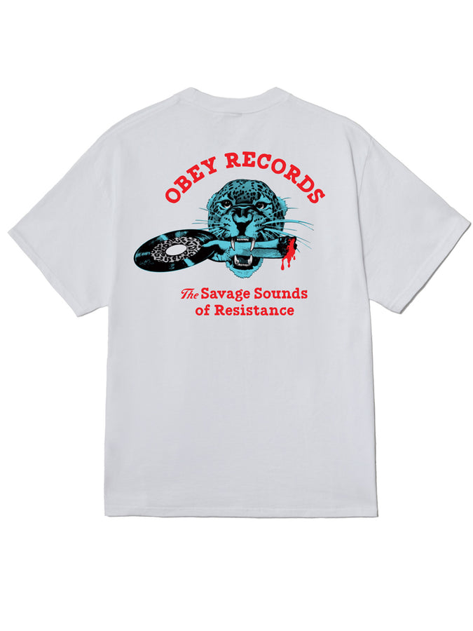 Obey Savage Sounds Leopard T-Shirt Summer 2026 | WHITE (WHT)