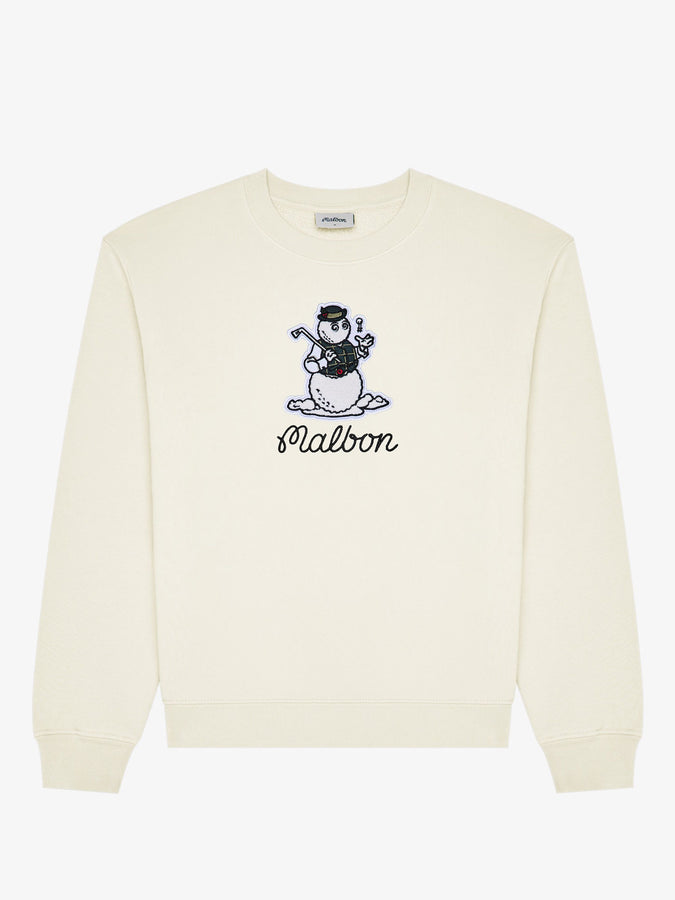Malbon Brumal Buckets Crewneck Sweatshirt Holiday 2025 | HEATHER IVORY