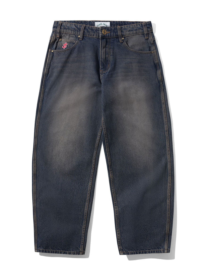 Cash Only Logo Baggy Jeans Fall 2026 | DARK NAVY WASH
