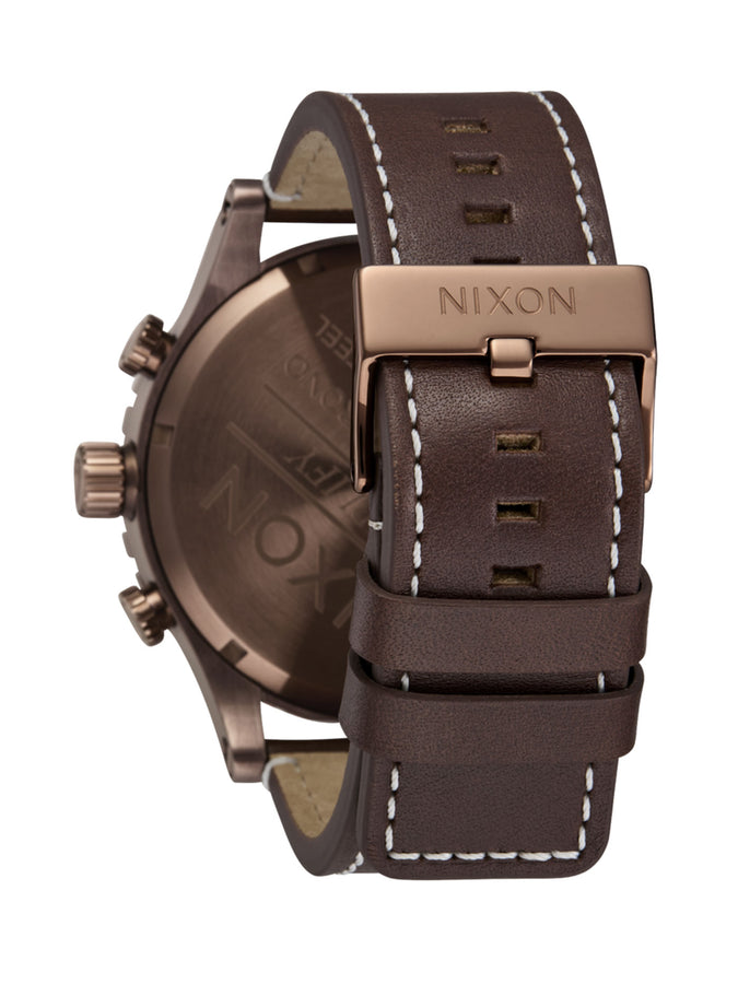 Nixon 51-30 Chrono Leather Chocolate/Dark Roast/Brown Watch | CHOCOLATE/DK ROAST/BRWN (5240)