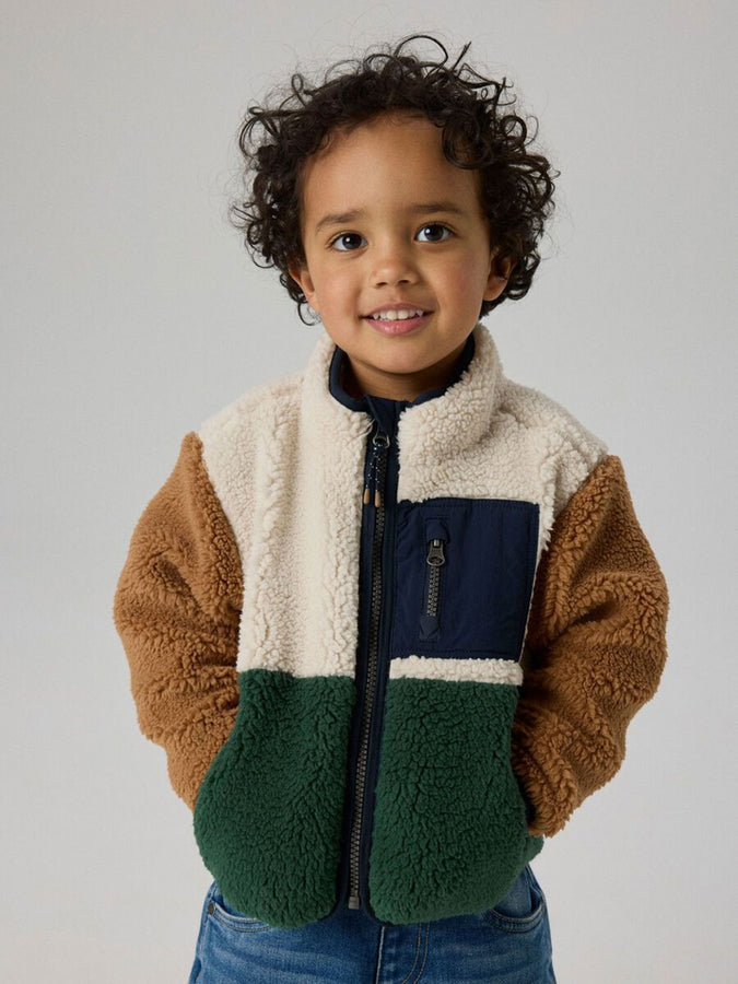 Name It Macey Teddy Jacket Fall 2026 | JUNGLE GREEN