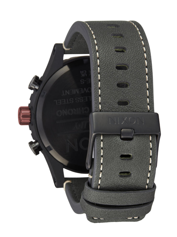 Nixon 51-30 Chrono Black Leather/Pumice/Charcoal Watch | BLACK/PUMICE/CHARCOAL (5238)
