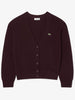 Lacoste V-Neck Moss Stitch Cardigan Fall 2026