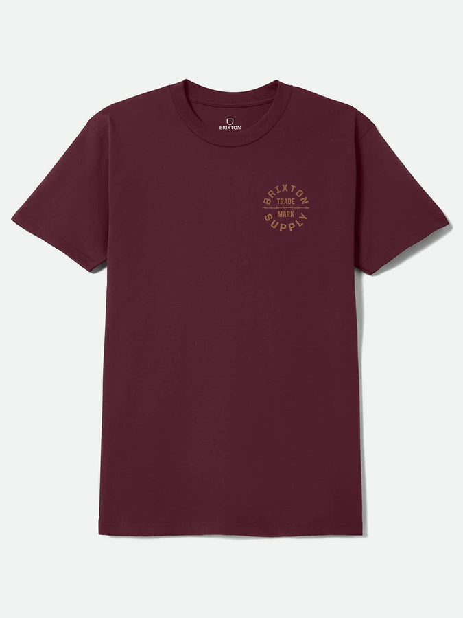 Brixton Oath V T-Shirt Holiday 2026 | BURGUNDY/TOBACCO