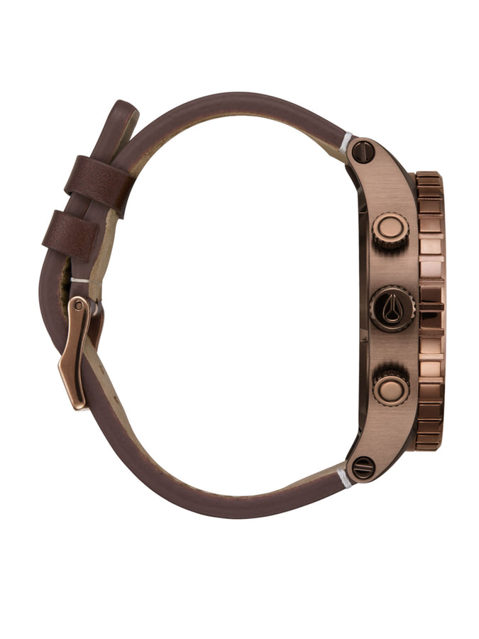 Nixon 51-30 Chrono Leather Chocolate/Dark Roast/Brown Watch | CHOCOLATE/DK ROAST/BRWN (5240)