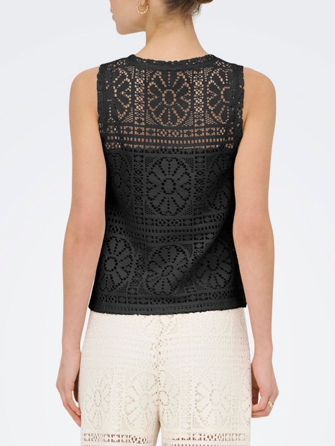 Only Lian Lace Tank Top Spring 2026 | BLACK