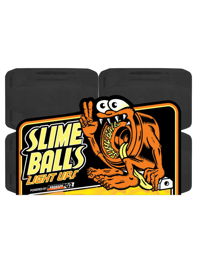 Slime Balls Sb Flame Light Ups Og Slime Black Skateboard Wheels | BLACK