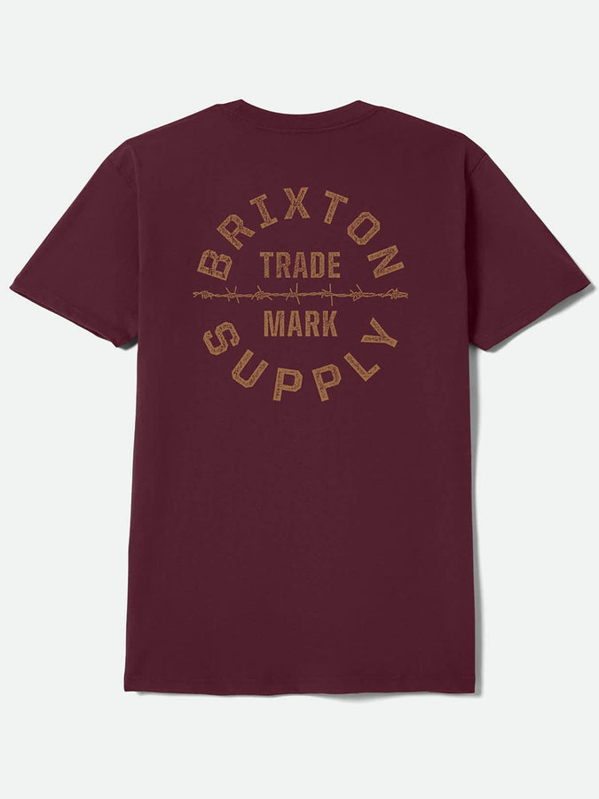 Brixton Oath V T-Shirt Holiday 2026 | BURGUNDY/TOBACCO