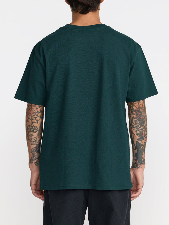 Rvca Standard Script Pocket T-Shirt Fall 2026 | DUSTY GREEN (DGN)
