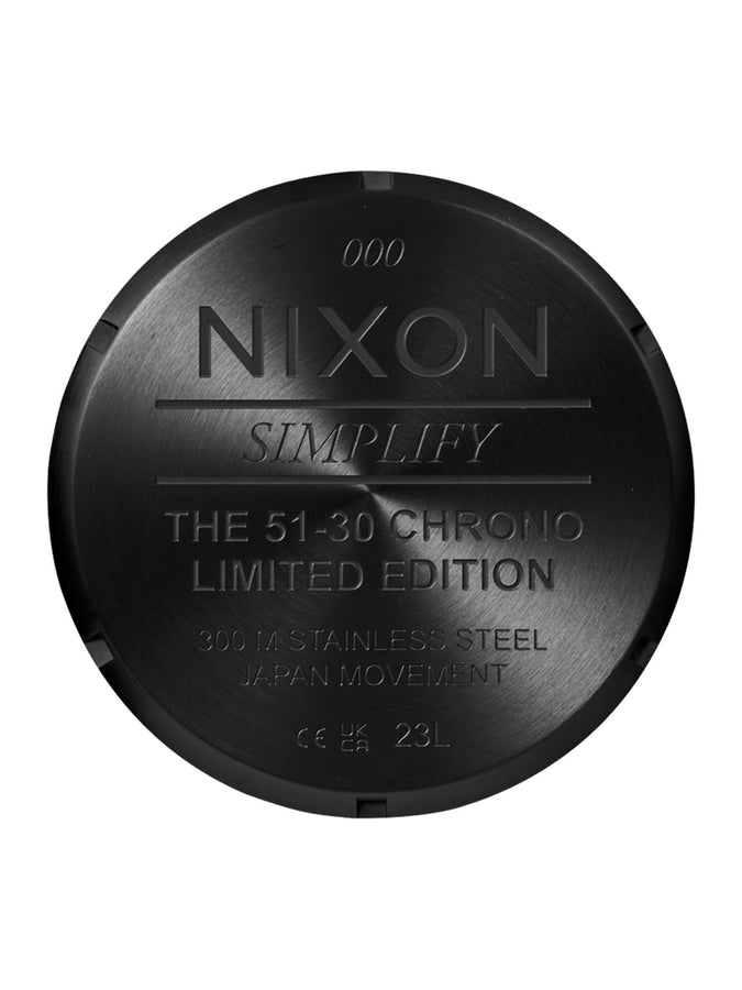 Nixon 51-30 Chrono Black Leather/Pumice/Charcoal Watch | BLACK/PUMICE/CHARCOAL (5238)