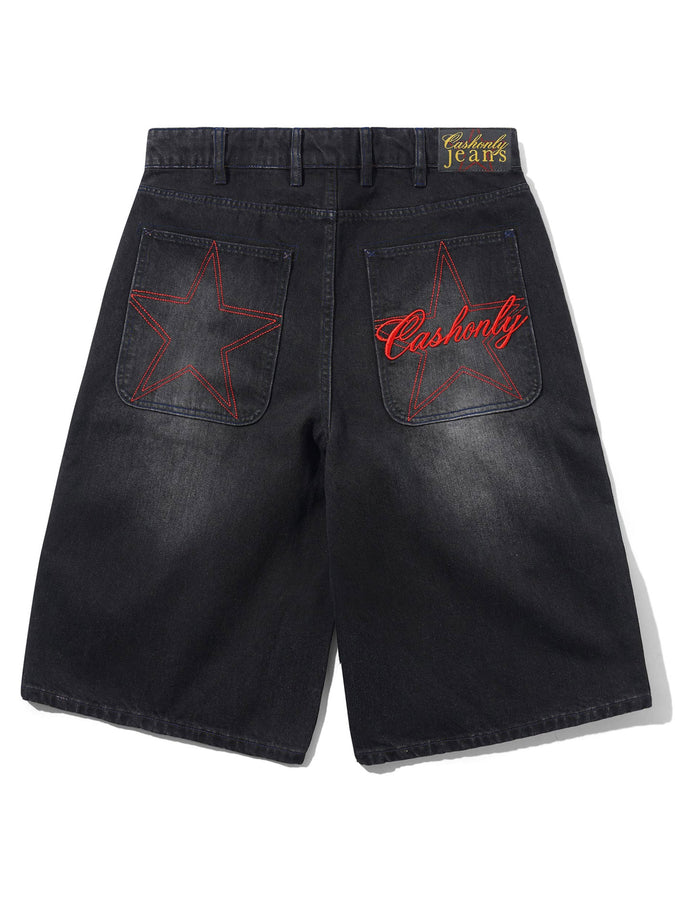 Cash Only Club Denim Shorts Fall 2026 | WASHED BLACK