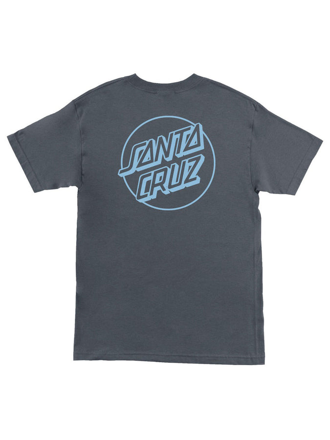 Santa Cruz Opus Dot T-Shirt Summer 2026 | CHARCOAL/SKY BLUE