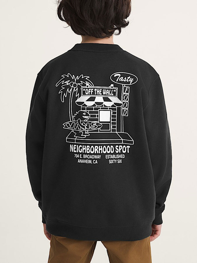 Vans Food Spot Crewneck Sweatshirt Fall 2026 | BLACK (BLK)