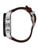 Nixon 51-30 Chrono Leather Silver/Rosewood/Chocolate Watch