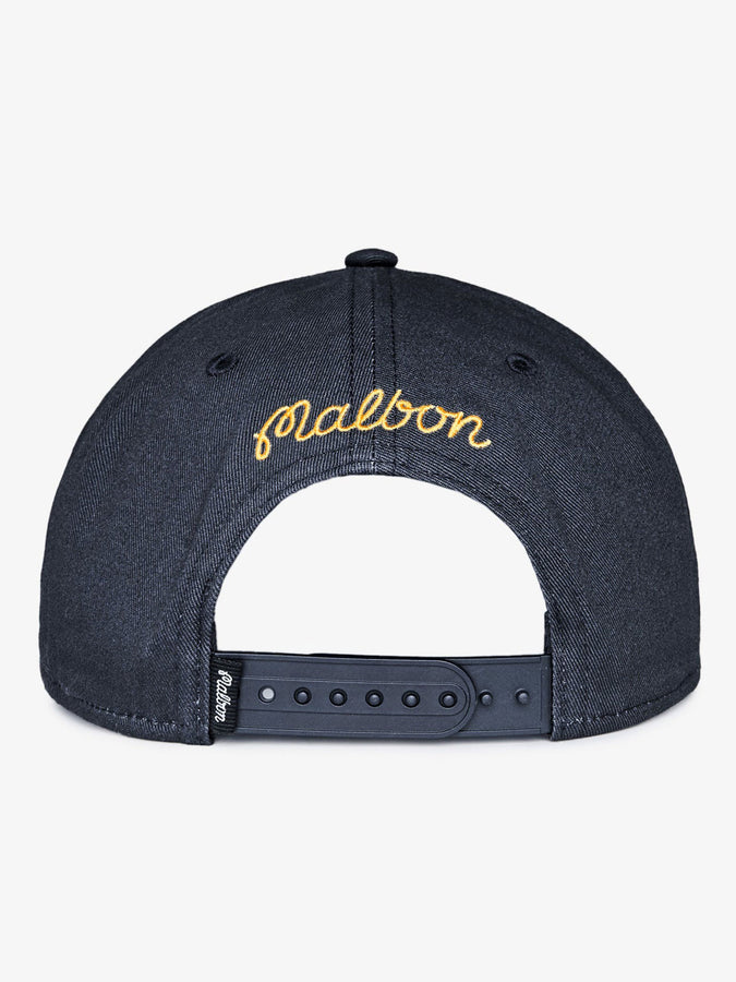 Malbon Script Snapback Hat | BLUEBERRY
