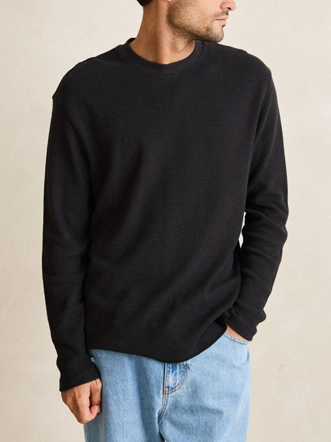 Rhythm Classic Waffle Sweater Fall 2026 | VINTAGE BLACK