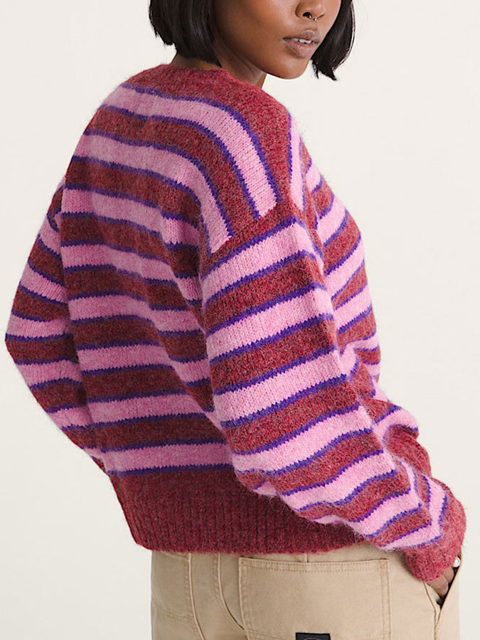 Vans Rollins Stripe Sweater Fall 2026 | POPPY EMBR/PURPL LICORCE (HCT)