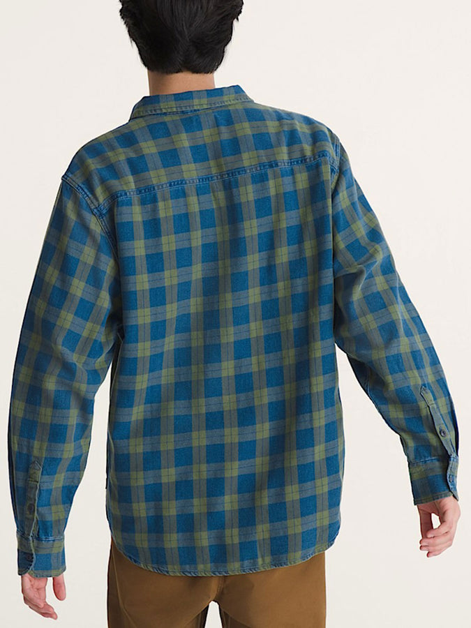 Vans Lawson Vintage Indigo Long Sleeve Buttondown Shirt Fall 2026 | GREEN BALSAM (GRK)