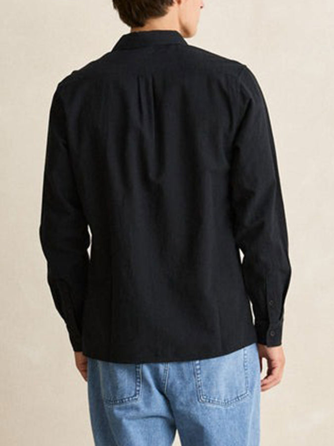 Rhythm Classic Linen Long Sleeve Buttondown Shirt Fall 2026 | VINTAGE BLACK