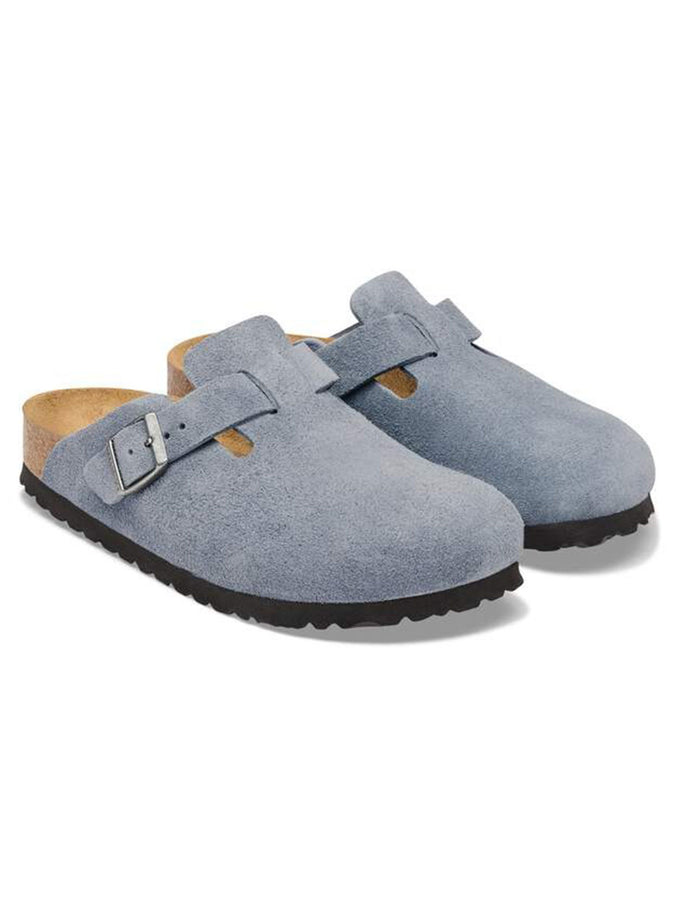 Birkenstock Boston Suede N Stone Blue Shoes Fall 2026 | STONE BLUE