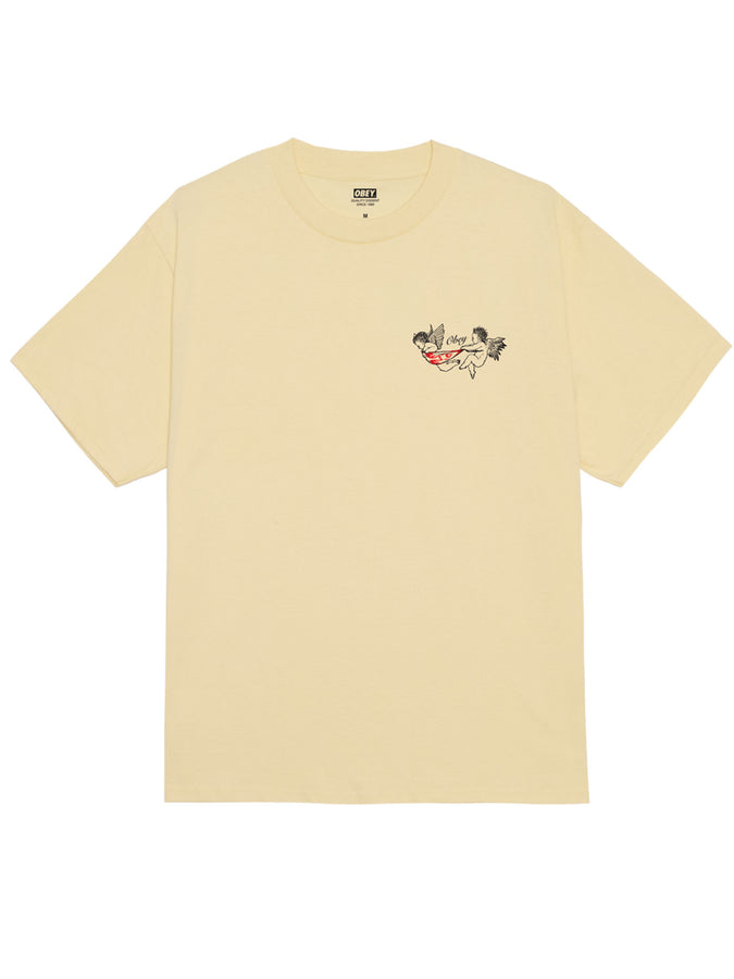 Obey No Love Lost T-Shirt Summer 2026 | PALE YELLOW (PLY)