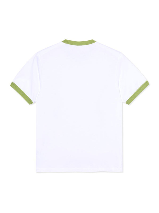 Polar Skate Co Ringer T-Shirt Spring 2026 | WHITE/PERIDOT
