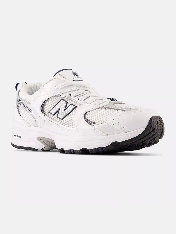 WHITE/NATURAL INDIGO/SLVR MTLC
