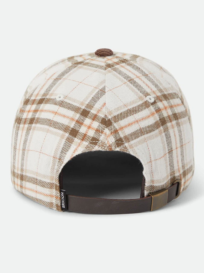 Brixton Big B Adjustable Strapback Hat | WHITECAP PLAID/BROWN CORD