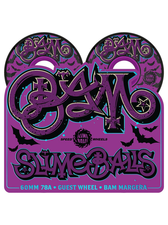 Slime Balls Bam Margera Guest Og Slime Black Skateboard Wheels | BLACK