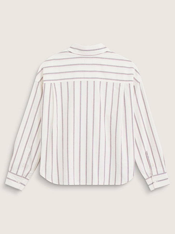 Vans Boxy Oxford Long Sleeve Buttondown Shirt Fall 2026 | EGRET (C9F)