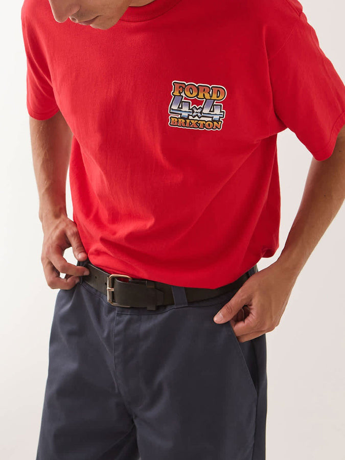 Ford x Brixton 4x4 Chrome T-Shirt Fall 2026 | RANGOON RED