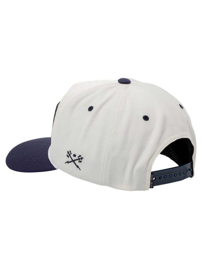 Dark Seas Franklin High Snapback Hat | OFF WHITE/NAVY