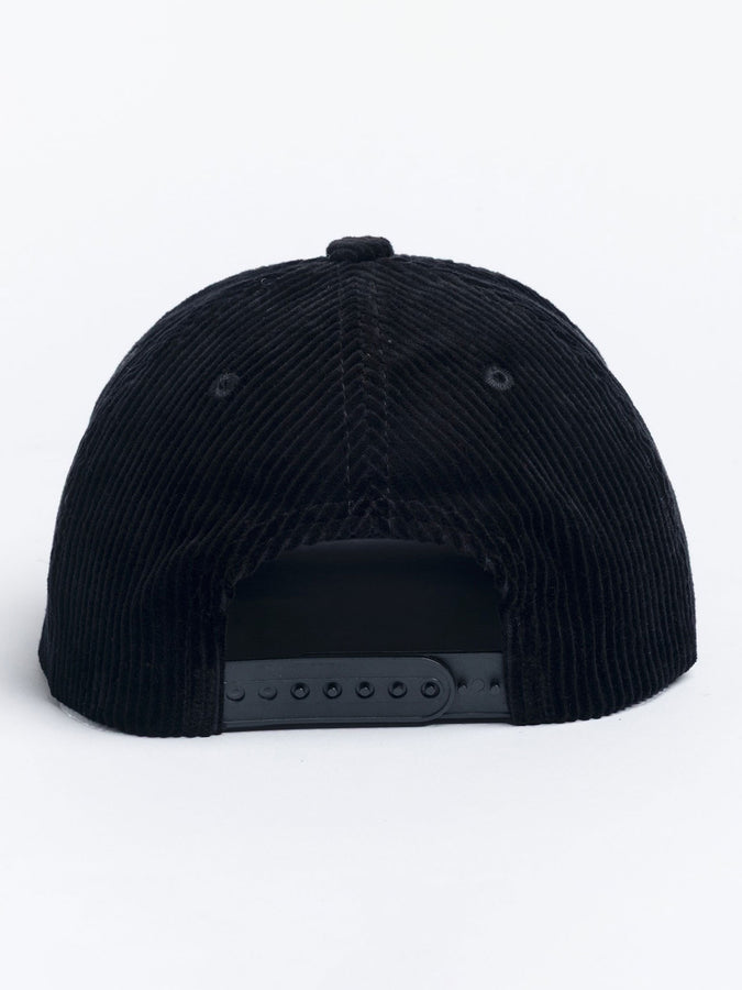 Autumn Cord 5 Panel Mesh Strapback Hat | BLACK