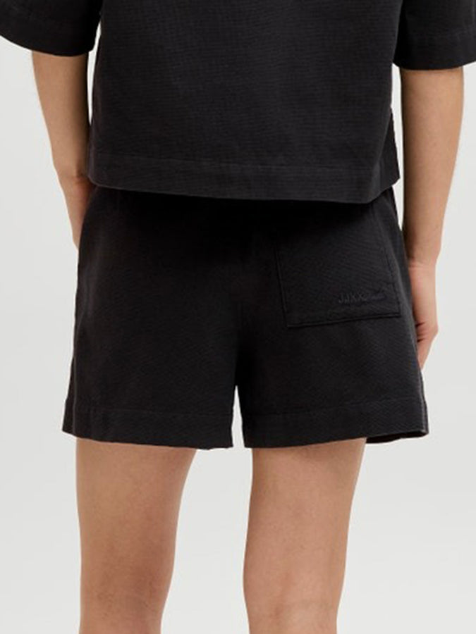 JJXX Global Waffle Shorts Summer 2026 | BLACK