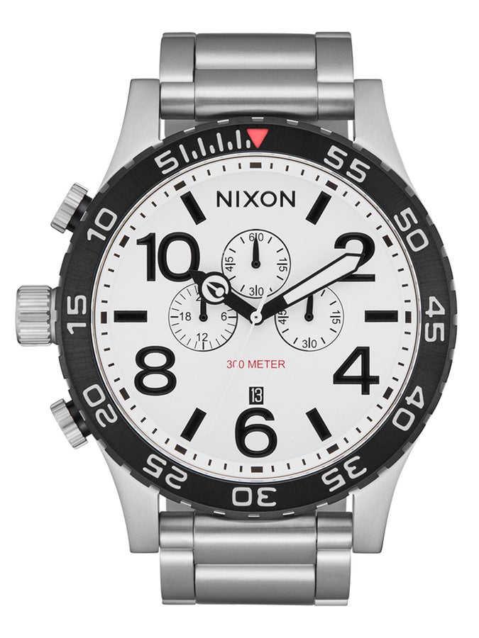 Nixon 51-30 Chrono Silver/White Lume Watch | SILVER/WHITE LUME (5371)