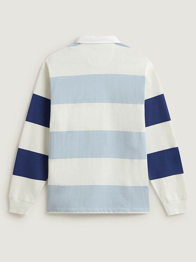 Vans 2-Tone Stripe Ward Rugby Long Sleeve Polo Fall 2026 | MARSHMALLOW/SOFT SLATE (HV0)