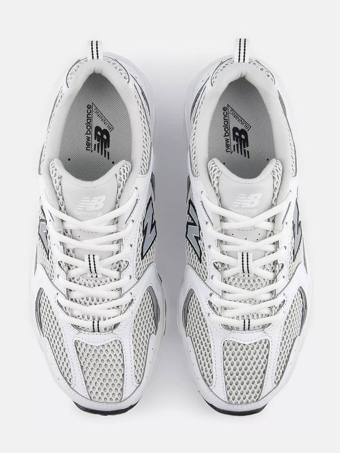 New Balance 530 White/Metallic Silver/Black Shoes Fall 2026 | WHITE/SILVER METALLIC/BLACK