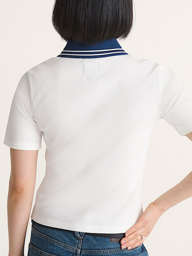 Vans Priscilla Piping Polo Fall 2026 | EGRET (C9F)