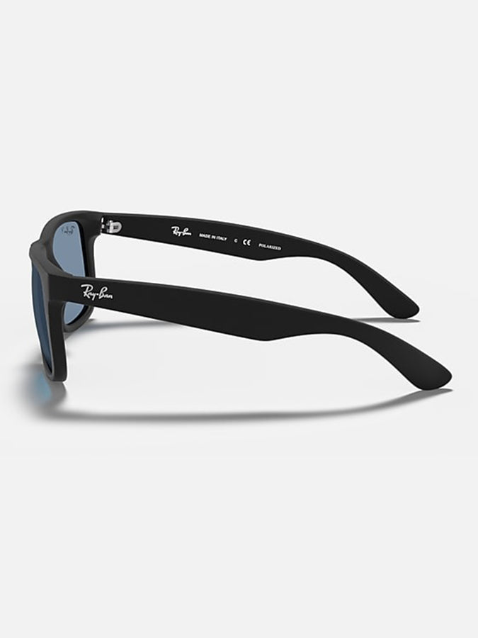 Ray Ban Justin Matte Black/Dark Blue Sunglasses | MATTE BLACK/DARK BLUE
