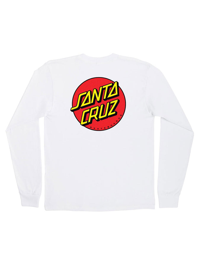 Santa Cruz Classic Dot Long Sleeve T-Shirt Fall 2026 | WHITE