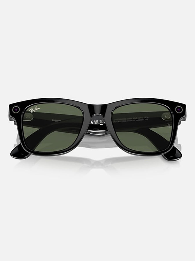 Ray Ban Meta Wayfarer Black/G-15 Green Sunglasses | BLACK/G-15 GREEN